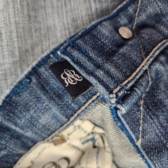 Rock & Republic Mid Rise Bootcut Jeans Raw Hem Medium Wash Denim Blue Size 29 - Picture 9 of 13